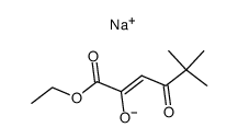 sodium 1-ethoxy-5,5-dimethyl-1,4-dioxohex-2-en-2-olate结构式