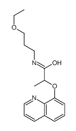 N-(3-ethoxypropyl)-2-quinolin-8-yloxypropanamide结构式
