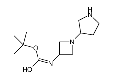 (1-吡咯烷-3-基-氮杂啶-3-基)-氨基甲酸叔丁酯结构式