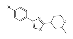 4-(4-bromophenyl)-2-(2-methyloxan-4-yl)-1,3-thiazole结构式