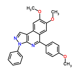 7,8-Dimethoxy-5-(4-methoxyphenyl)-3-phenyl-3H-pyrazolo[3,4-c]isoquinoline Structure