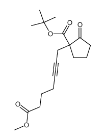 methyl 7-(2-oxo-1-t-butoxycarbonylcyclopentyl)hept-5-ynoate Structure