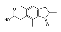 2-(2,4,6-trimethyl-3-oxo-1,2-dihydroinden-5-yl)acetic acid Structure