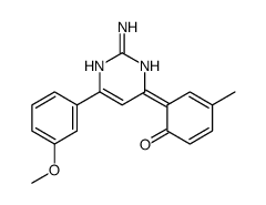 6-[2-amino-4-(3-methoxyphenyl)-1H-pyrimidin-6-ylidene]-4-methylcyclohexa-2,4-dien-1-one Structure
