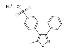 4-[(5-methyl-3-phenyl)-4-isoxazolyl]benzenesulfonate sodium salt Structure