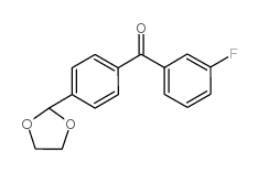 4'-(1,3-DIOXOLAN-2-YL)-3-FLUOROBENZOPHENONE结构式