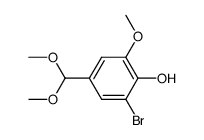 5-Bromovanilline dimethyl acetal Structure