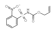 N-烯丙氧羰基-2-硝基苯磺酰胺结构式