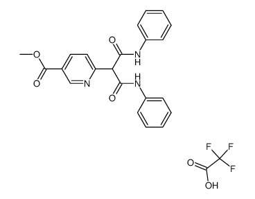 methyl 6-[2-anilino-1-(anilinocarbonyl)-2-oxoethyl]nicotinate TFA salt Structure