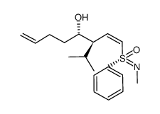 (3R,4S,Z)-3-isopropyl-1-[(S)-N-methyl-S-phenylsulfonimidoyl]octa-1,7-dien-4-ol Structure