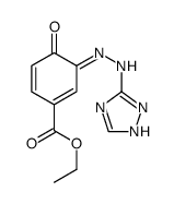 ethyl 4-oxo-3-(1H-1,2,4-triazol-5-ylhydrazinylidene)cyclohexa-1,5-diene-1-carboxylate结构式
