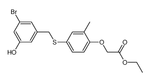 [4-(3-bromo-5-hydroxy-benzylsulfanyl)-2-methyl-phenoxy] -acetic acid ethyl ester Structure