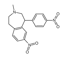 3-methyl-5-(4-nitrophenyl)-7-nitro-2,3,4,5-tetrahydro-1H-benzo[d]azepine结构式