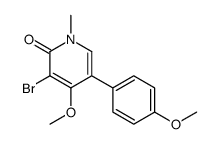 3-bromo-4-methoxy-5-(4-methoxyphenyl)-1-methylpyridin-2-one Structure