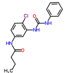 N-{4-Chloro-3-[(phenylcarbamoyl)amino]phenyl}butanamide Structure