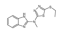 N-(1H-benzimidazol-2-yl)-5-ethylsulfanyl-N-methyl-1,3,4-thiadiazol-2-amine Structure