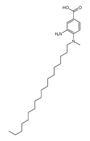 4-(N-methyl-N-octadecylamino)-3-aminobenzoic acid structure