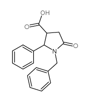 1-benzyl-5-oxo-2-phenyl-pyrrolidine-3-carboxylic acid structure