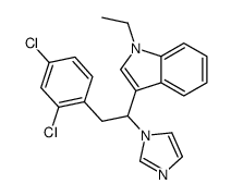 3-[2-(2,4-dichlorophenyl)-1-imidazol-1-ylethyl]-1-ethylindole Structure
