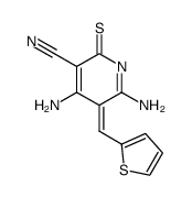 4,6-Diamino-5-[1-thiophen-2-yl-meth-(E)-ylidene]-2-thioxo-2,5-dihydro-pyridine-3-carbonitrile Structure