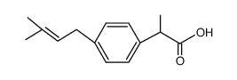Benzeneacetic acid,-alpha--methyl-4-(3-methyl-2-butenyl)-, (-)- (9CI) Structure