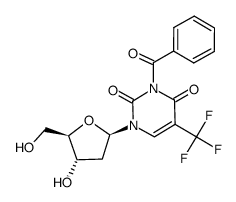 N3-benzoyl-2'-deoxy-5-(trifluoromethyl)uridine Structure