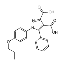 5-phenyl-1-(4-propoxyphenyl)pyrazole-3,4-dicarboxylic acid结构式