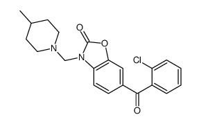 6-(2-chlorobenzoyl)-3-[(4-methylpiperidin-1-yl)methyl]-1,3-benzoxazol-2-one结构式