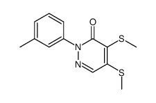 4,5-bis-methylsulfanyl-2-m-tolyl-2H-pyridazin-3-one Structure