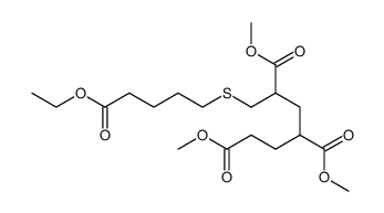 4.6-Bis-methoxycarbonyl-7-<4-aethoxycarbonyl-butylmercapto>-heptansaeure-methylester结构式