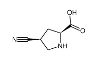 (2S,4S)-4-cyanopyrrolidine-2-carboxylic acid Structure