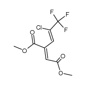 dimethyl 2-(2-chloro-3,3,3-trifluoroprop-1-en-1-yl)fumarate结构式