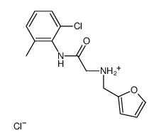 [2-(2-chloro-6-methylanilino)-2-oxoethyl]-(furan-2-ylmethyl)azanium,chloride Structure