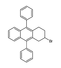2-bromo-9,10-diphenyl-1,2,3,4-tetrahydro-anthracene结构式