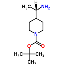 4-[((1S)-1-氨乙基]哌啶-1-羧酸叔丁酯结构式