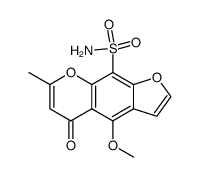 4-Methoxy-7-methyl-5-oxo-5H-furo[3,2-g]chromene-9-sulfonic acid amide Structure
