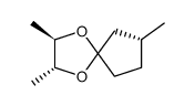 1,4-Dioxaspiro[4.4]nonane,2,3,7-trimethyl-,[2R-[2-alpha-,3-bta-,5-alpha-(R*)]]-(9CI) structure