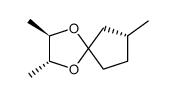 1,4-Dioxaspiro[4.4]nonane,2,3,7-trimethyl-,[2R-[2-alpha-,3-bta-,5-alpha-(R*)]]-(9CI) Structure