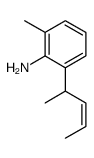 2-methyl-6-pent-3-en-2-ylaniline Structure