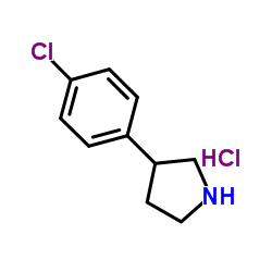 3-(4-Chlorophenyl)pyrrolidine hydrochloride Structure