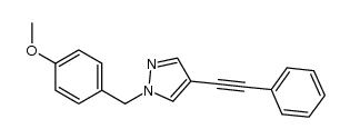 1-(4-methoxybenzyl)-4-(phenylethynyl)-1H-pyrazole Structure