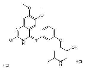 1-[3-[(2-chloro-6,7-dimethoxyquinazolin-4-yl)amino]phenoxy]-3-(propan-2-ylamino)propan-2-ol,dihydrochloride Structure