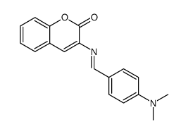 3-{[1-(4-Dimethylamino-phenyl)-meth-(E)-ylidene]-amino}-chromen-2-one结构式