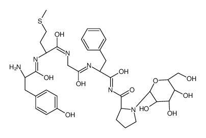 enkephalin, Met(2)-ProNH2(5)(N(1.5)-glucopyranosyl)结构式