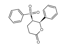 cis-6-phenyl-5-(phenylsulfonyl)-3,4,5,6-tetrahydropyran-2-one Structure