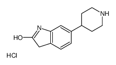 6-piperidin-4-yl-1,3-dihydroindol-2-one,hydrochloride结构式