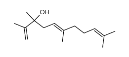 (E)-2,3,6,10-tetramethyl-1,5,9-undecatriene-3-ol结构式