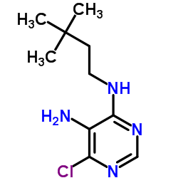 6-Chloro-N4-(3,3-dimethyl-butyl)-pyrimidine-4,5-diamine结构式