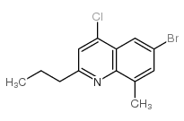 6-Bromo-4-chloro-8-methyl-2-propylquinoline结构式