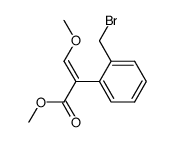 (E)-2-(2-(溴甲基)苯基)-3-甲氧基丙烯酸甲酯结构式